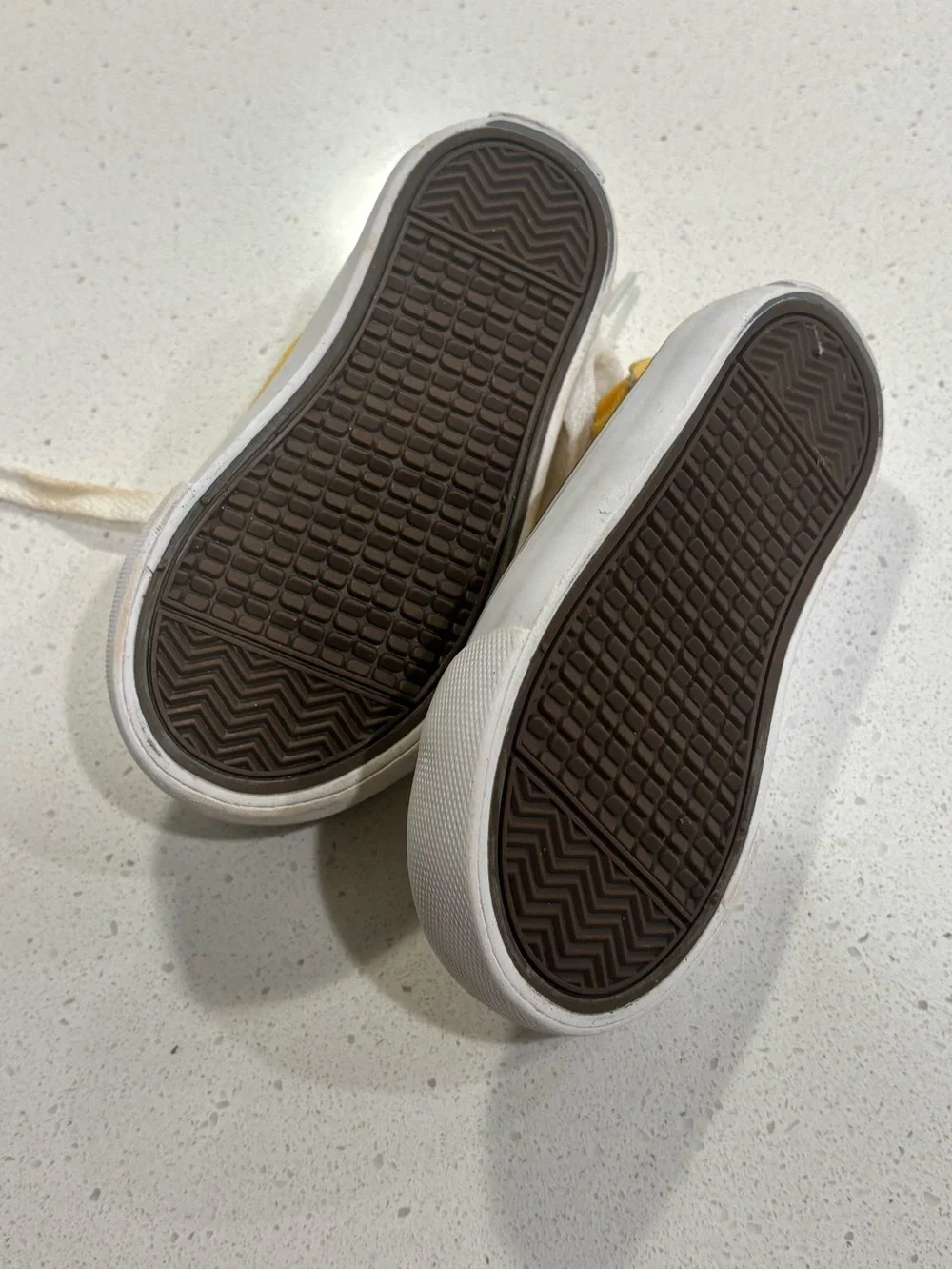 Yellow Kids' Canvas Lace-Up Sneakers size 7